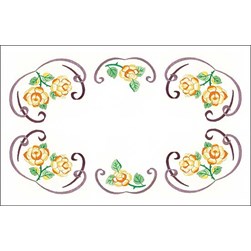 Kit napperon - Broderie traditionnelle Luc Création délicates roses