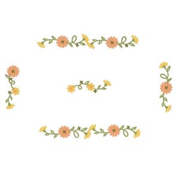 Kit napperon - Broderie traditionnelle Luc Création felurs estivales