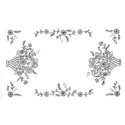 Kit napperon - Broderie traditionnelle Luc Création Panier garni