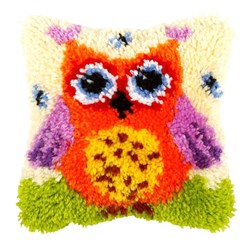 Coussins Point Noue Orchidea Chouette aux couleurs vives