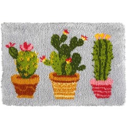 Tapis Point Noué Orchidea Pots de cactus fleuris