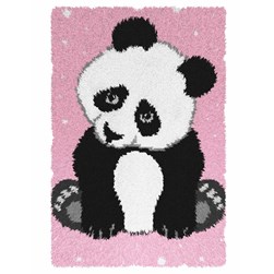 Tapis Point Noué Orchidea Mon petit panda rose
