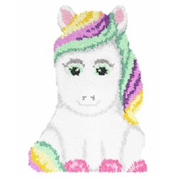 Tapis Point Noué Orchidea Poney aux mille couleurs