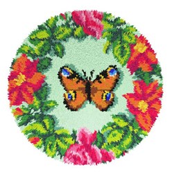 Tapis Point Noué Orchidea Les fleurs au papillon