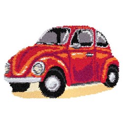 Tapis Point Noué Orchidea Ma Volkswagen rouge