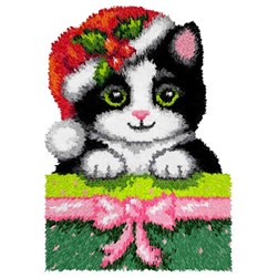 Tapis Point Noué Orchidea Chaton cadeau de Noël