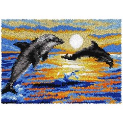 Tapis Point Noué Orchidea Le dauphin et son dauphineau