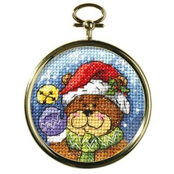 kit Point de croix Orchidea Ourson de noël