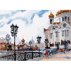 kit Point de croix Oven Le lampadaire du petit pont