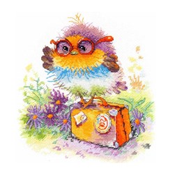 kit Point de croix Oven Oisillon arc en ciel part en voyage