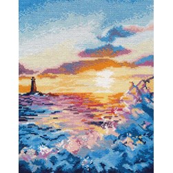 kit Point de croix Oven La douceur d'un coucher de soleil