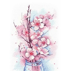 kit Point de croix Oven Elégantes fleurs de pommier