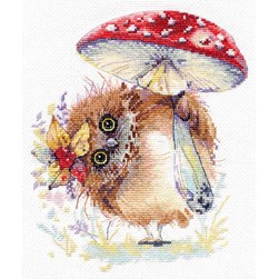 kit Point de croix Oven Un parapluie pour une chouette