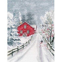 kit Point de croix Oven Le chemin de la maison rouge