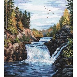 kit Point de croix Oven Les rapides de la montagne