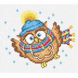 kit Point de croix Oven C'est chouette l'hiver