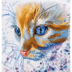 kit Point de croix Oven Chat roux