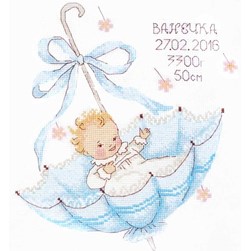 Broderie naissance Oven L'ombrelle de bébé - garçon