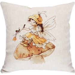 Coussin broderie Point de Croix Luca-S La fée du champignon