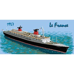 kit Point de croix Luc Création Le navire français 1957