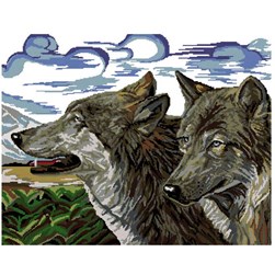 kit Point de croix Luc Création Les loups