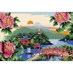 kit Point de croix Luc Création Paysage japonais