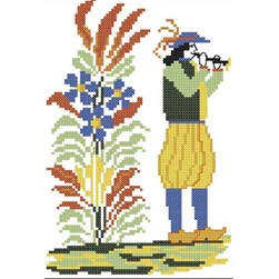 Mini Kit broderie Luc Création Breton au pipeau