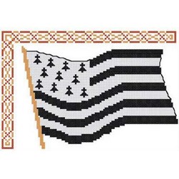kit Point de croix Luc Création Drapeau breton flottant