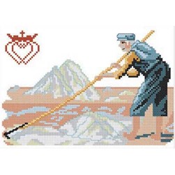 kit Point de croix Luc Création Le paludier du maris salant