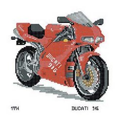 kit Point de croix Luc Création Ducati rouge