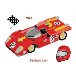 kit Point de croix Luc Création Ferrari rouge