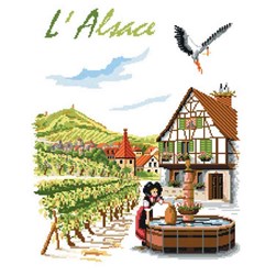 kit Point de croix Luc Création L'Alsace