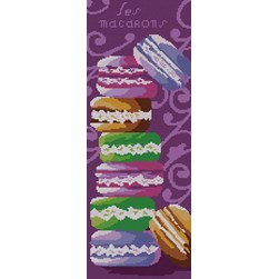 kit Point de croix Luc Création Macarons pour tous les goûts
