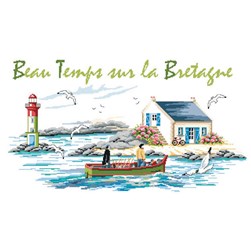 kit Point de croix Luc Création Maison de Bretagne paisible