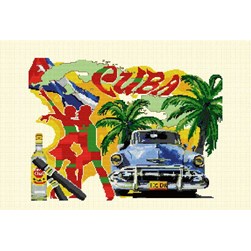 kit Point de croix Luc Création Ambiance de Cuba