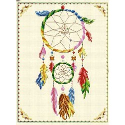 kit Point de croix Luc Création Attrape rêve coloré