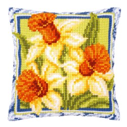 Coussin point de croix Vervaco Jonquilles d'or
