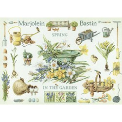 kit Point de croix Lanarte Le printemps du grand jardin étamine