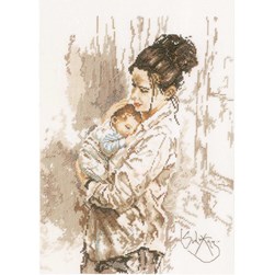 kit Point de croix Lanarte Tendresse d'une jeune maman