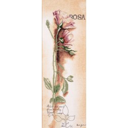 kit Point de croix Lanarte ROSA - BOTANICAL sur etamine