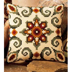 Coussin point de croix Vervaco Géométrie orientale