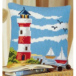 Coussin point de croix Vervaco Le Phare