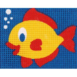 kit Canevas - Petits trous Vervaco Poisson jaune et rouge