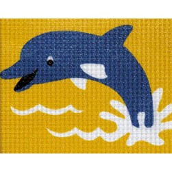 kit Canevas - Petits trous Vervaco Le bain de soleil du dauphin