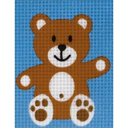 kit Canevas - Gros trous Vervaco Le bonjour de l'ourson