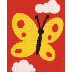 kit Canevas - Gros trous Vervaco Papillon jaune