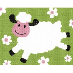 kit Canevas - Gros trous Vervaco Mouton dans les fleurs
