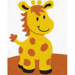 kit Canevas - Gros trous Vervaco La girafe joyeuse