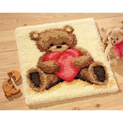 Tapis Point Noué Popcorn Un popcorn au grand coeur