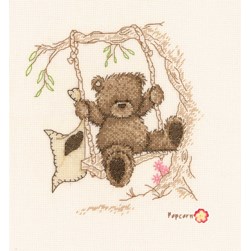 kit Point de croix Popcorn On the rope swing - La balançoire